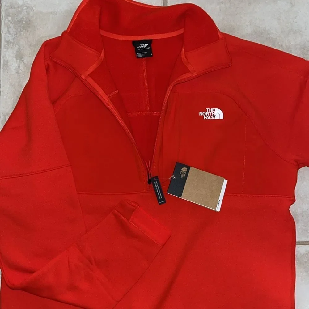 New The North Face Canyonlands Hi Alt Fleece Pullover Sweatshirt Fiery Red L NWT